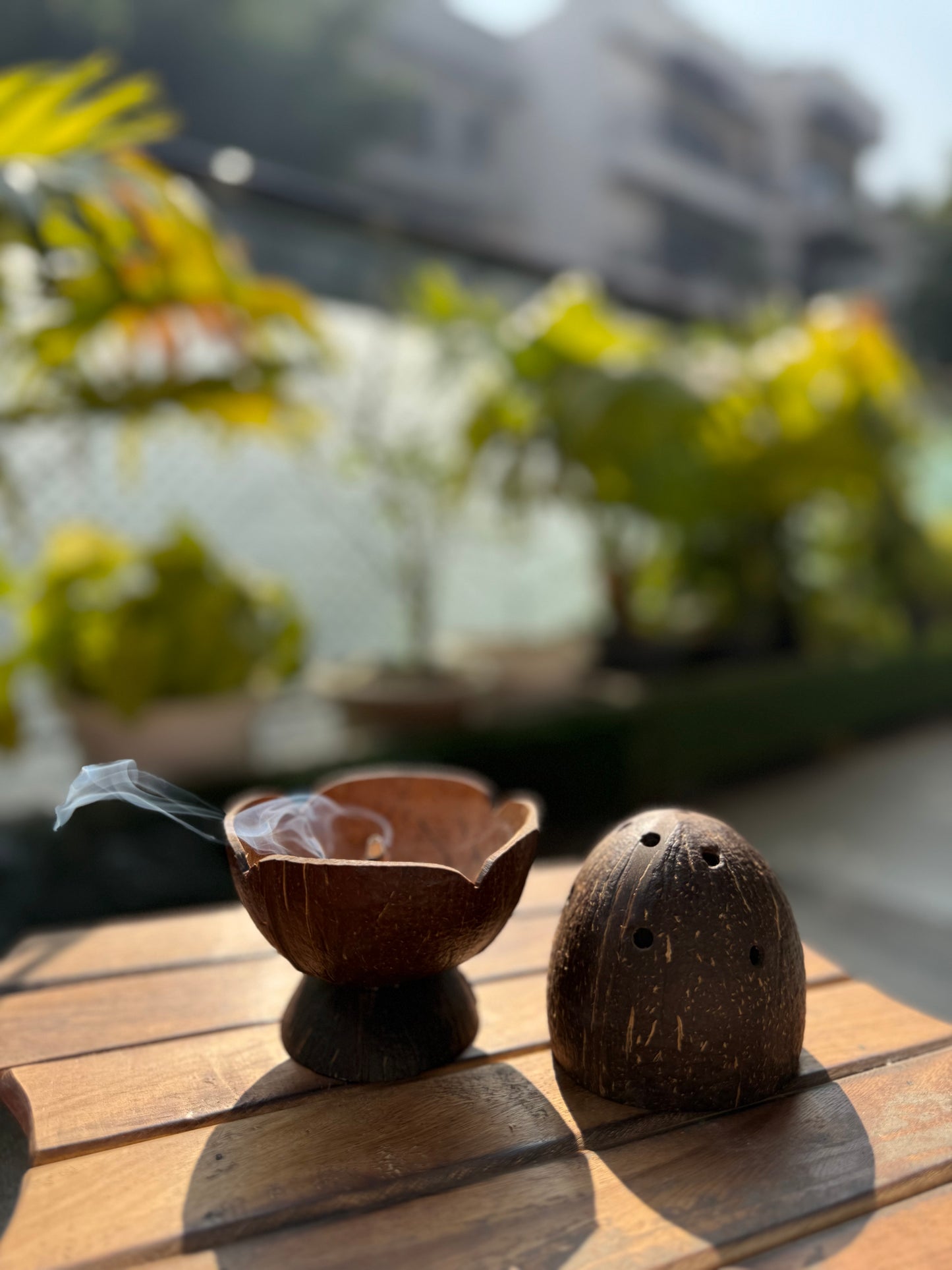 Coconut Shell Dhoop Stand
