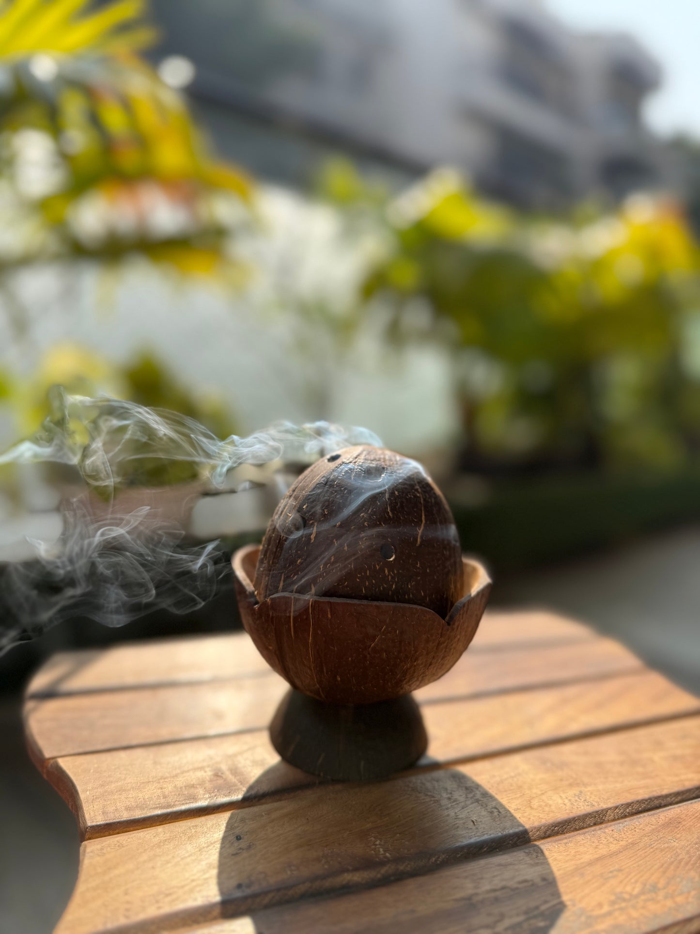 Coconut Shell Dhoop Stand
