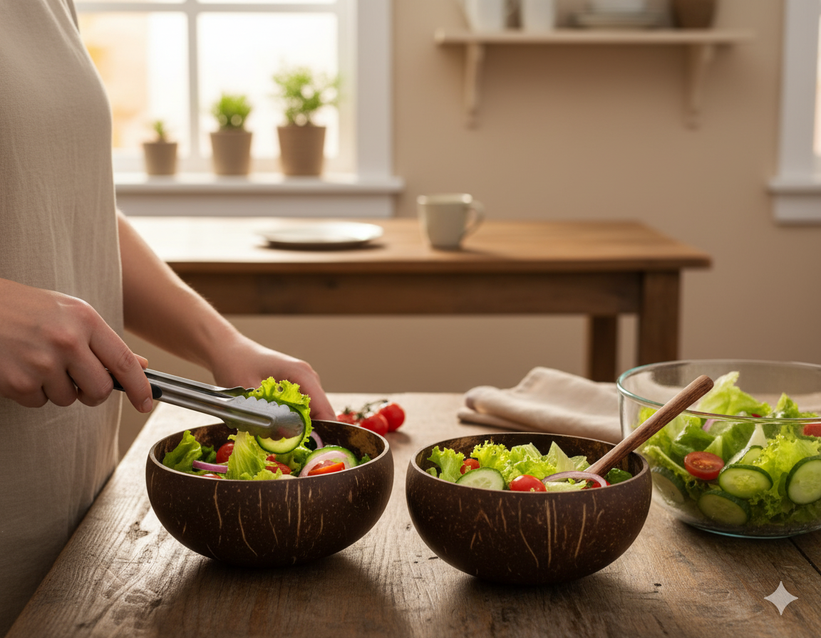Jumbo Coconut Shell Bowl & Spoon Set (Pre Order Now)