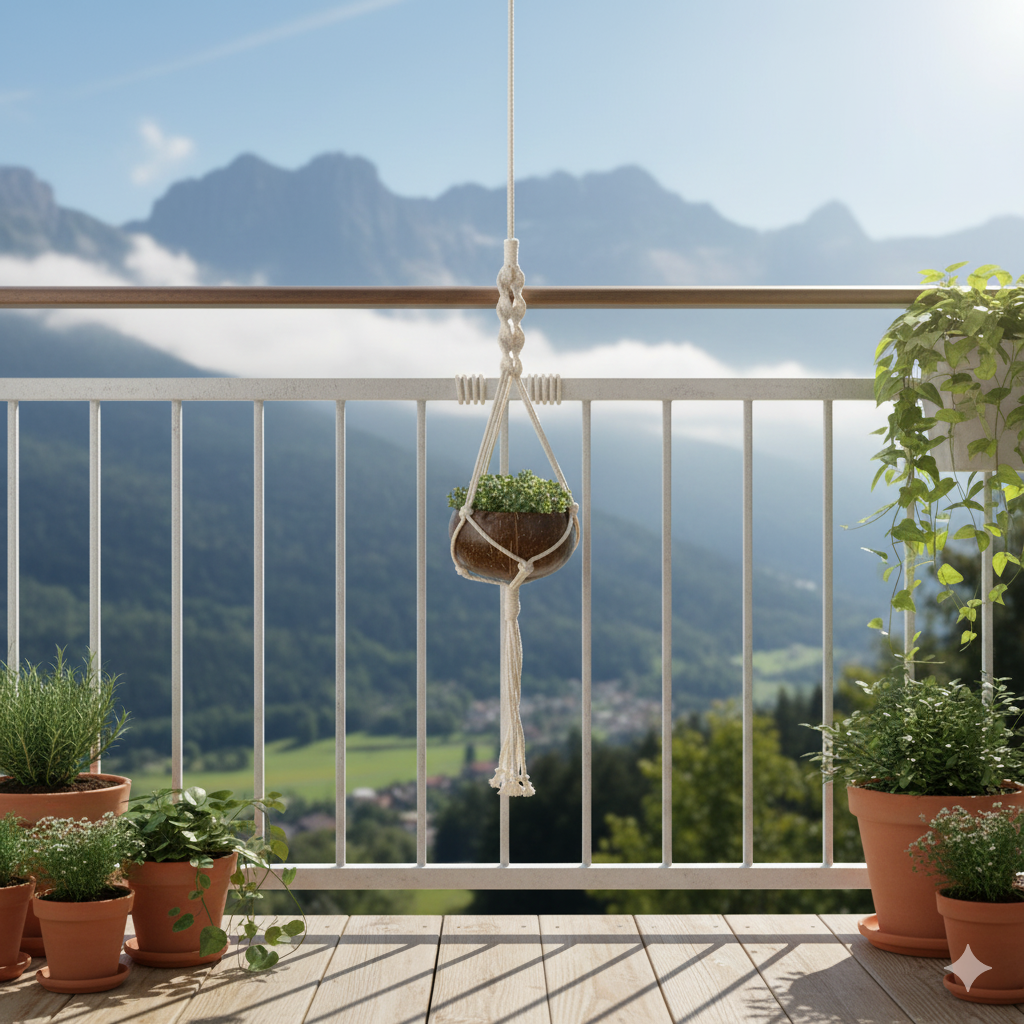 Coconut Shell Macramé Plant Hanger & Pot (Pre Order Now)