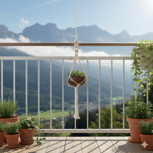 Coconut Shell Macramé Plant Hanger & Pot (Pre Order Now)