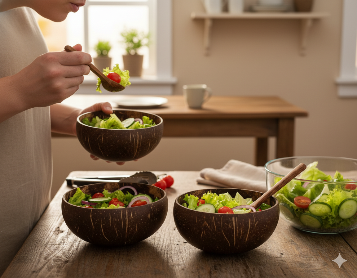 Jumbo Coconut Shell Bowl & Spoon Set (Pre Order Now)