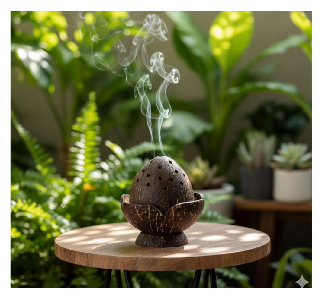 Coconut Shell Dhoop Stand (Pre Order Now)