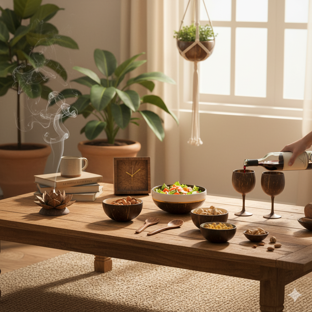 Coconut Shell Macramé Plant Hanger & Pot (Pre Order Now)